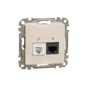 Kedvezményes ár ÚJ SEDNA RJ11/RJ45 Cat6 UTP kombinált aljzat, bézs Schneider SDD112468