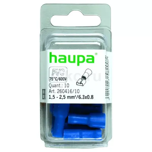 Legkelendőbb HAUPA Gyorscsatlakozó telj.szig. KTCSH 260416/10 SmallPack HAUPA 1,5-2,5/ 6,3x0,8 PVC (10db/bliszter)