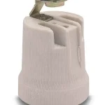 Népszerű Porcelán foglalat E-27 asszimmetrikus rögzítés M10X1, 121, Famatel S.A