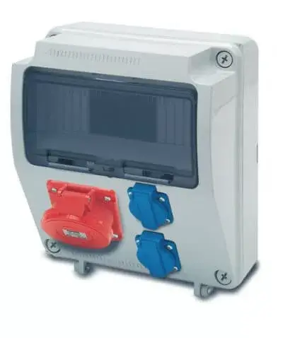 Szuper akció AcQUA 9 modulos szerelt ipari doboz /2db ht alj+1db 4p 16A alj/, 3957_1, Famatel S.A