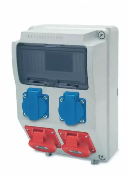 Árcsökkenés AcQUA 9 modulos szerelt ipari doboz /2db házt. alj+2db 5P 16A/, 3958_5, Famatel S.A