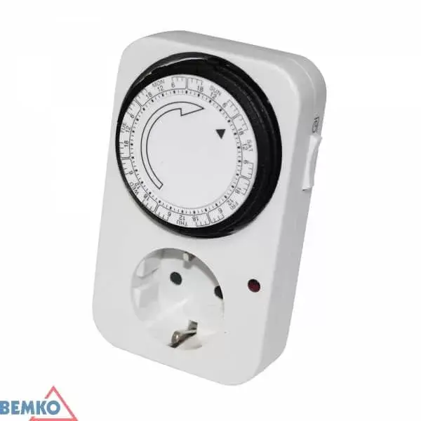 Időzítő "F" típusú 105p/7nap heti mechanikus IP20 16A, B62-TSWD1, Bemko Árengedmény