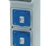 Gyors kiszállítás ACQUA doboz 6 modul - 2 db 2P+F 16A ipari alj (23230) + 1 db 3P+F 16A alj (23330) IP44, 6406, Famatel S.A