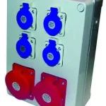 Szerelt ipari doboz 3075 + 4db házt. alj + 2db 5P 16A, IP44, 3066_9, Famatel S.A Bestseller