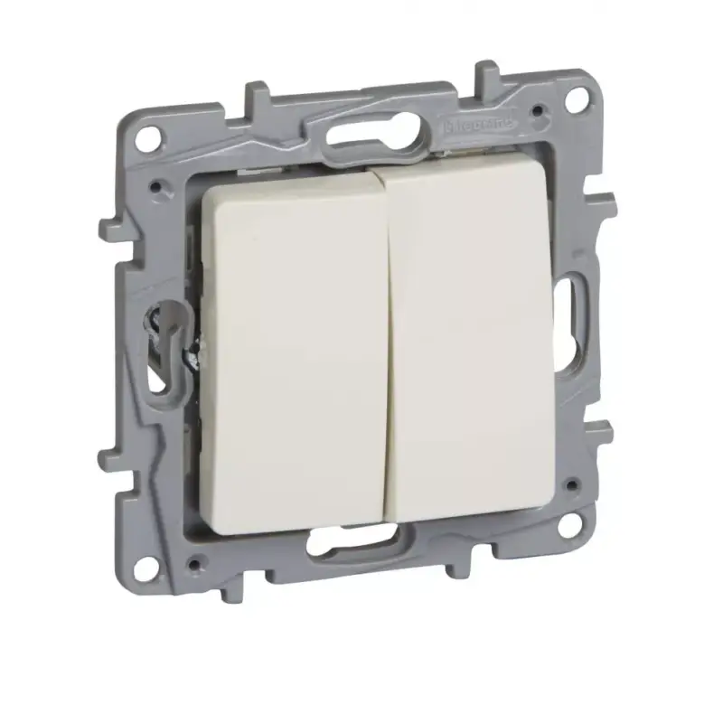 Legrand Niloé váltókapcsoló 10 AX + nyomó 6 A - 250 V±, bézs Legrand 764609 Szuper akció