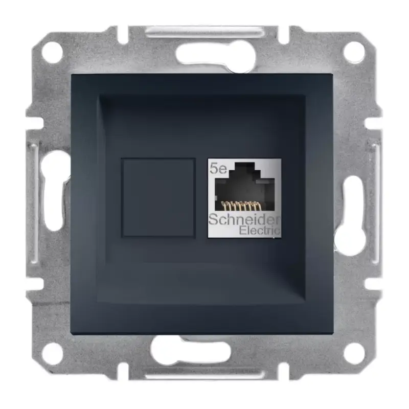 Schneider ASFORA 1xRJ45 Cat5e UTP aljzat, antracitEPH4300171 Gyors kiszállítás