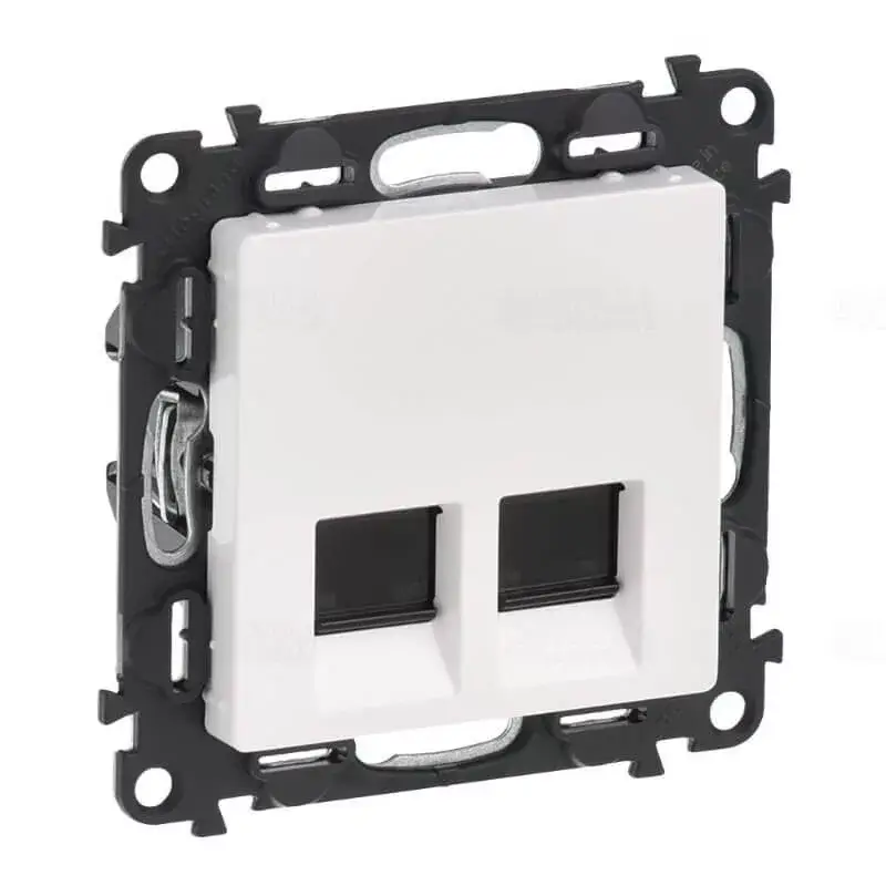 Gyors kiszállítás Legrand Valena Life 2xRJ45 Cat. 6A STP csatlakozóaljzat fehér, Legrand 753149