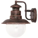 Rábalux 8163 Odessa Kültéri fali lámpa antik barna-átlátszó E27 1x MAX 60, IP44 Expressz kézbesítés