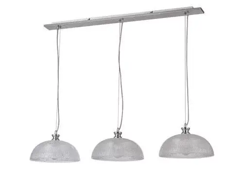 Rábalux 5460 Petrina Beltéri Függeszték szatin króm-átlátszó E27 3x MAX 40, IP20 Kiárusítás