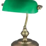 Azonnali szállítás Rábalux 4038 Bank Beltéri Asztali lámpa bronz-zöld E27 1x MAX 60, IP20