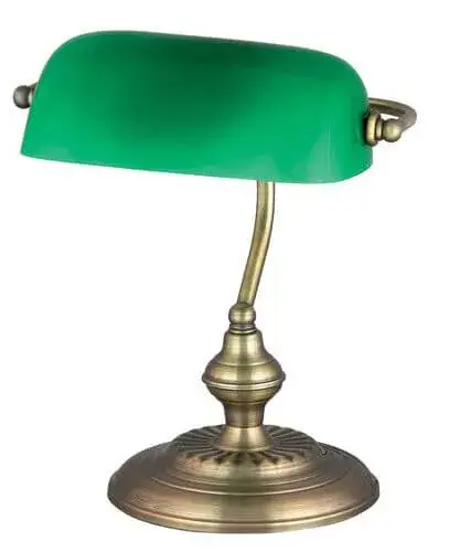 Azonnali szállítás Rábalux 4038 Bank Beltéri Asztali lámpa bronz-zöld E27 1x MAX 60, IP20