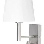 Korlátozott ajánlat Rábalux 6539 Harvey Beltéri Fali lámpa szatin króm-fehér E27 1x MAX 40 + LED 3, IP20