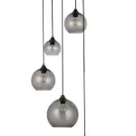 Rábalux 6440 Tanesha Beltéri Függeszték fekete-füstszínű E27 5x MAX 40, IP20 Outlet