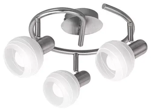 Outlet Rábalux 6343 Aurel Beltéri Spotlámpa szatin króm-fehér mintás E14 3x MAX 40, IP20