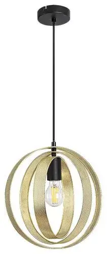 Rábalux 3607 Harlow Beltéri Függeszték matt fekete-arany E27 1x MAX 60, IP20 Expressz kézbesítés