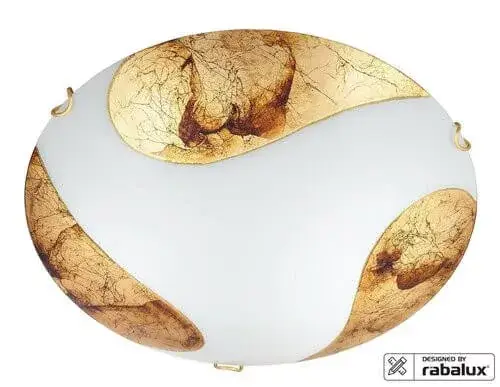 Rábalux 1942 Art gold Beltéri Mennyezeti lámpa fehér-arany E27 2x MAX 60, IP20 Bestseller