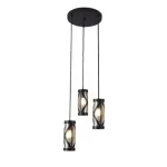 Rábalux 5339 Oberon Beltéri Függeszték barna-borostyán E14 3x MAX 40, IP20 Ne maradj le