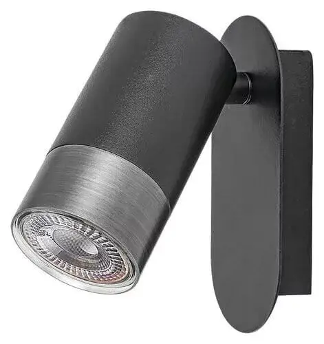 Kiárusítás Rábalux 5069 Zircon Beltéri Fali lámpa matt fekete-ezüst GU10 1X MAX 5, IP20