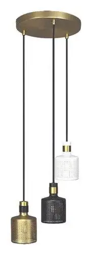 Ajánlat Rábalux 5092 Alberta Beltéri Függeszték arany-fehér, fekete, arany E27 3x MAX 9, IP20