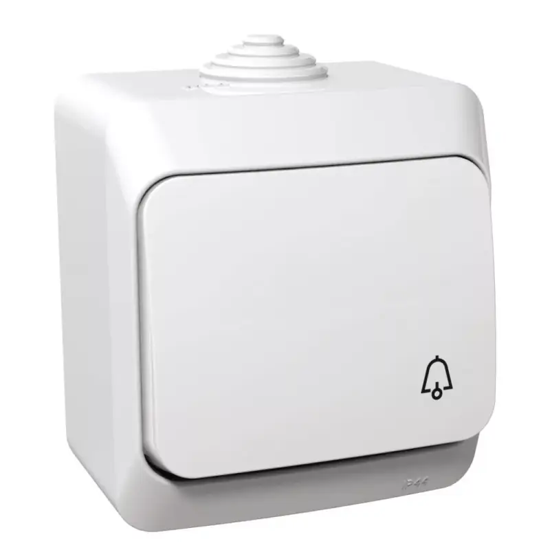 Schneider CEDAR PLUS Egypólusú nyomó, csengőjellel, IP44, fehér, WDE000512 Outlet