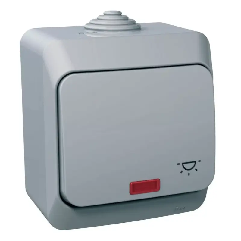Legnépszerűbb Schneider CEDAR PLUS Egypólusú nyomó lámpajellel, jelzőfénnyel, IP44, szürke, WDE000616