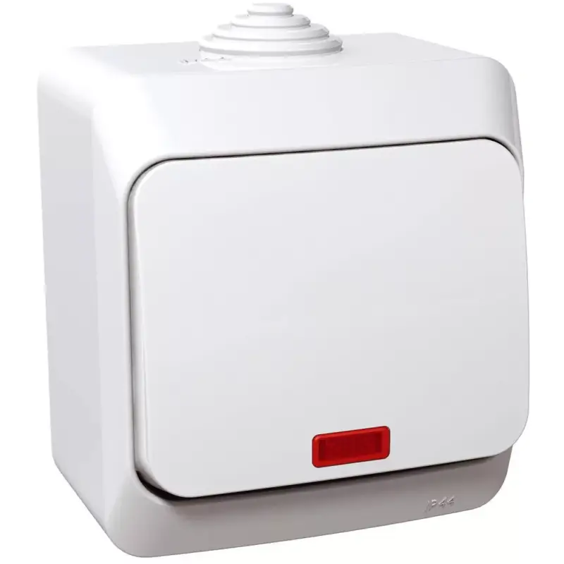 Schneider CEDAR PLUS Egypólusú kapcsoló, jelzőfénnyel, IP44, fehér, WDE000514 Legjobb ár