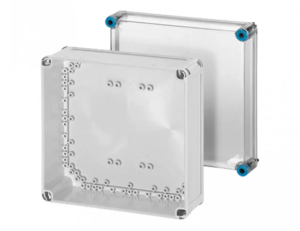 Azonnali szállítás HENSEL K0200 2-es méretű üres Mi típusú szekrény átlátszó fedéllel