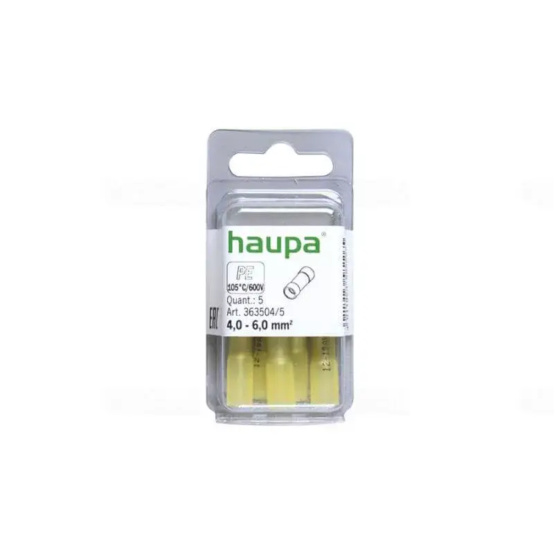 Szezonális akció HAUPA 363504/5 Toldó hüvely 4,0-6,0 sárga SmallPack (5db/bliszter)