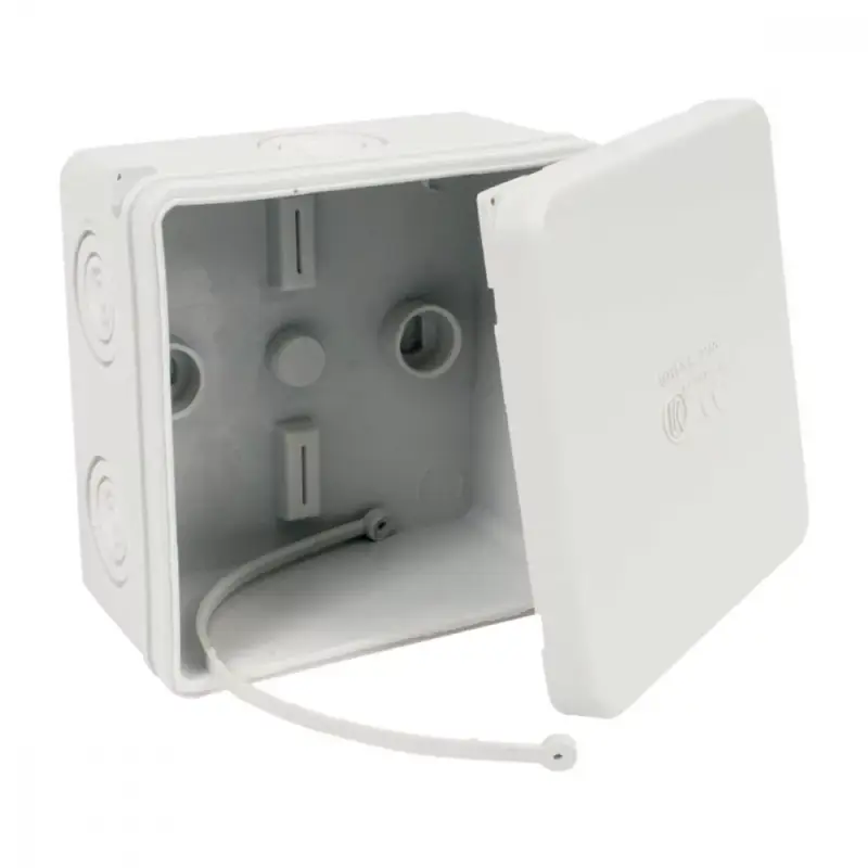KOPOS Kötődoboz IP65 88x88mm világosszürke, halogénmentes PP (fedél), PE (test) 003.CS.K_KB Kiárusítás