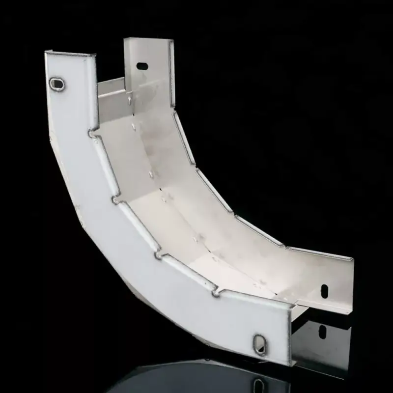 KOPOS 90°-os emelkedő idom 250x100mm kábeltálcához rozsdamentes acél, Rozsdamentes acél AISI 304, NIXSO 90X100X250_IX Árcsökkenés