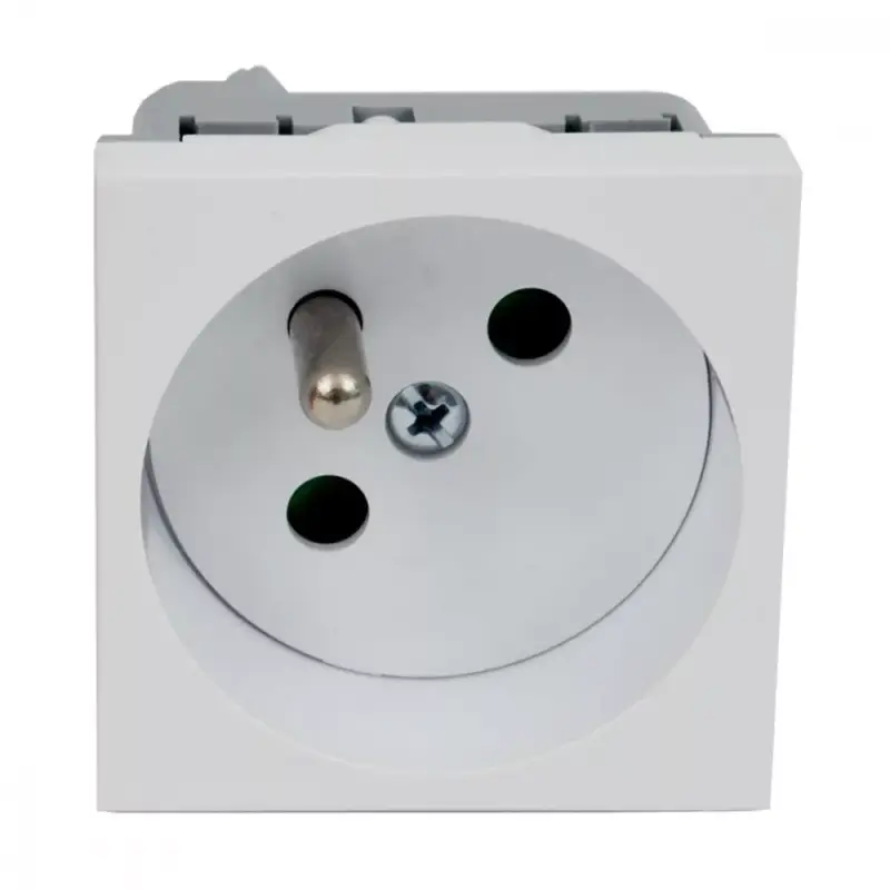 Népszerű KOPOS QUADRO moduláris dugalj francia (PIN) földeléssel IP20, PVC, QP 45X45_HB