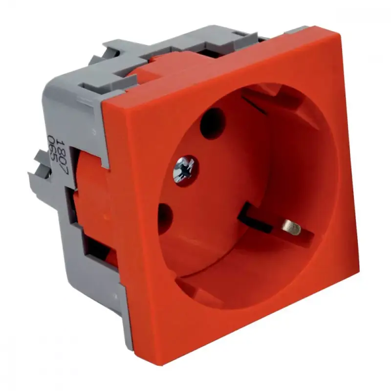Biztonságos fizetés KOPOS QUADRO moduláris dugalj (SCHUKO) földeléssel IP20, PVC, QS 45X45_BB