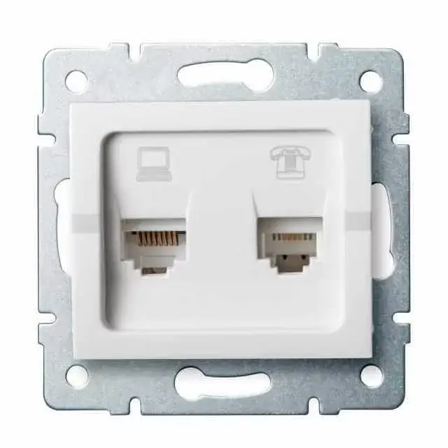 Szuper akció Kanlux 25113 LOGI 02-1440-002 RJ45 Cat 6+RJ11 fehér