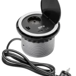 Azonnal elérhető GTV ASZTALBA SÜLLYESZTHETŐ IRODAI ELOSZTÓ, IP20, 1x230v, 2xUSB TÖLTŐ(5V, 2,1A), EZÜST, GTV-AE-BPW1S2UCH-80