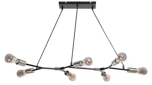 Kiárusítás Rábalux 72027 Branwen Függeszték matt fekete-szatin króm E27 7x MAX 25, IP20