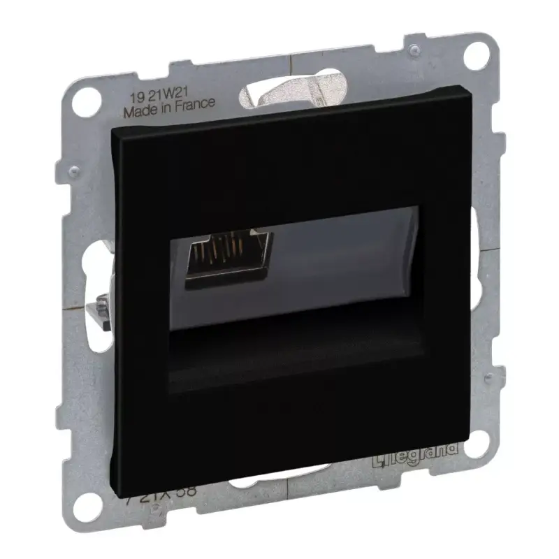 Különleges ajánlat Legrand Suno RJ45 Cat.6A STP csatlakozóaljzat, fekete, Legrand 721458
