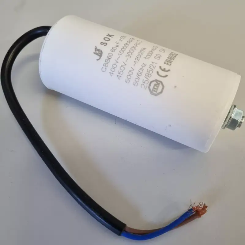 Csak ma Kondenzátor üzemi 60 uF 450V+kábel CNS0046