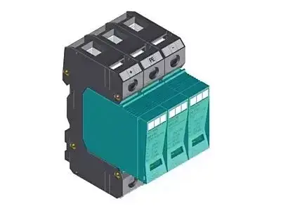 Biztonságos fizetés KIWA PO I 3 PV 1000V DC/12,5kA túlfeszültség levezető T1+T2(B+C) 81.183