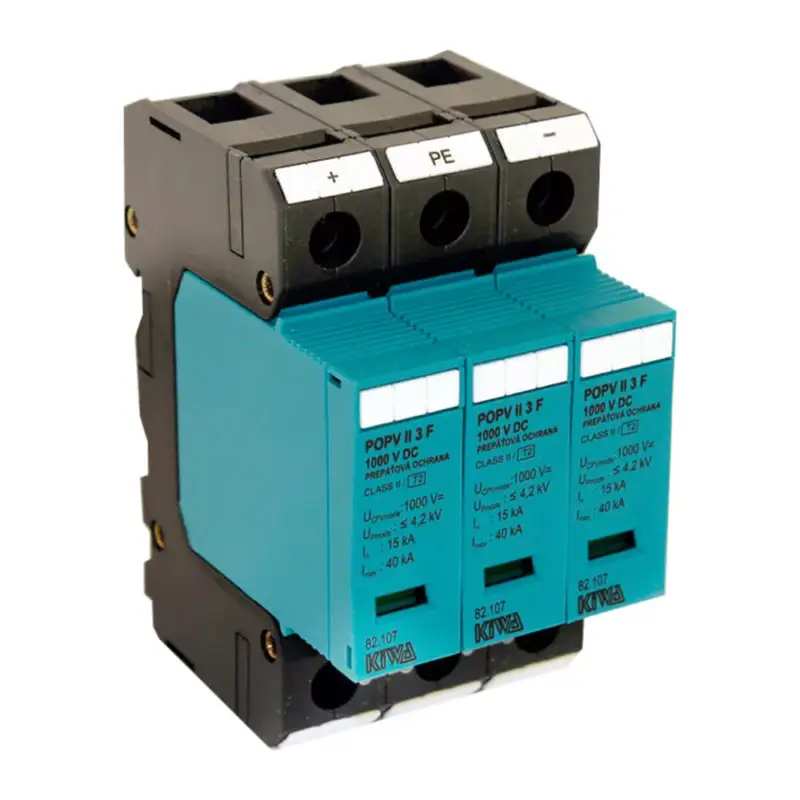 Expressz szállítás KIWA PO II 3 PV F 1000V DC túlfeszültség levezető 15kA T2 (C) 82.107