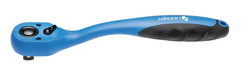 Högert Racsnis hajtókar 1/4",hajlított szárral 72T fog, PP markolat HT1R354 Szuper ajánlat