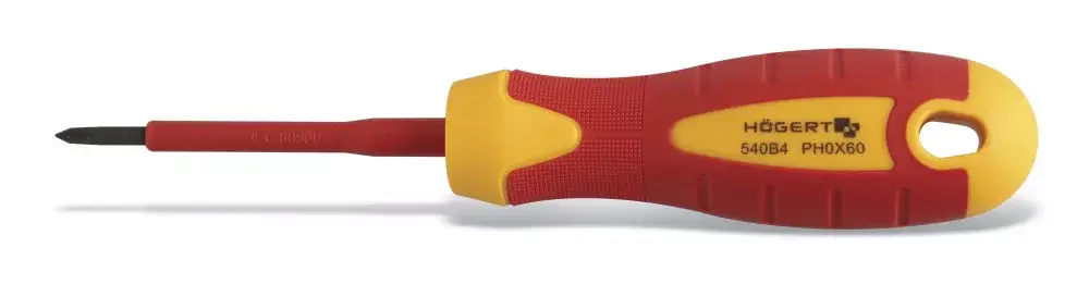 Outlet Högert Csavarhúzó szigetelt 1000V, csillag, PH2 100 mm, acél S2, mágneses HT1S924