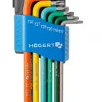 Ajánlat Högert TORX kulcskészlet, színkódolással, S2 acél, T10 és T50 közötti méret9 db / blister HT1W817