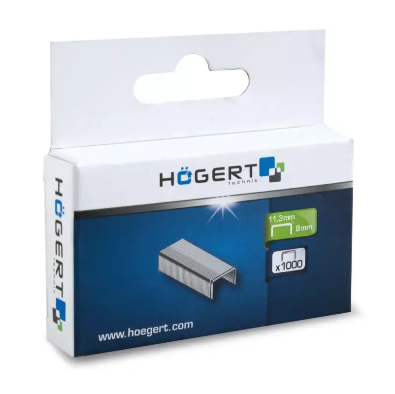 Högert Tűzőkapocs J/53, 8 mm x 11,3 mm, 1000 db / cs, acél HT2C052 Legnépszerűbb