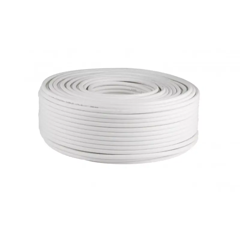 Szezonális akció Home RG 6-32/WH koax kábel, 75 Ohm, PVC és PE szigetelés, réz ér, 32 szál rézharisnya, alumínium + PET fólia, 100m, fehér, RG_6-32_WH
