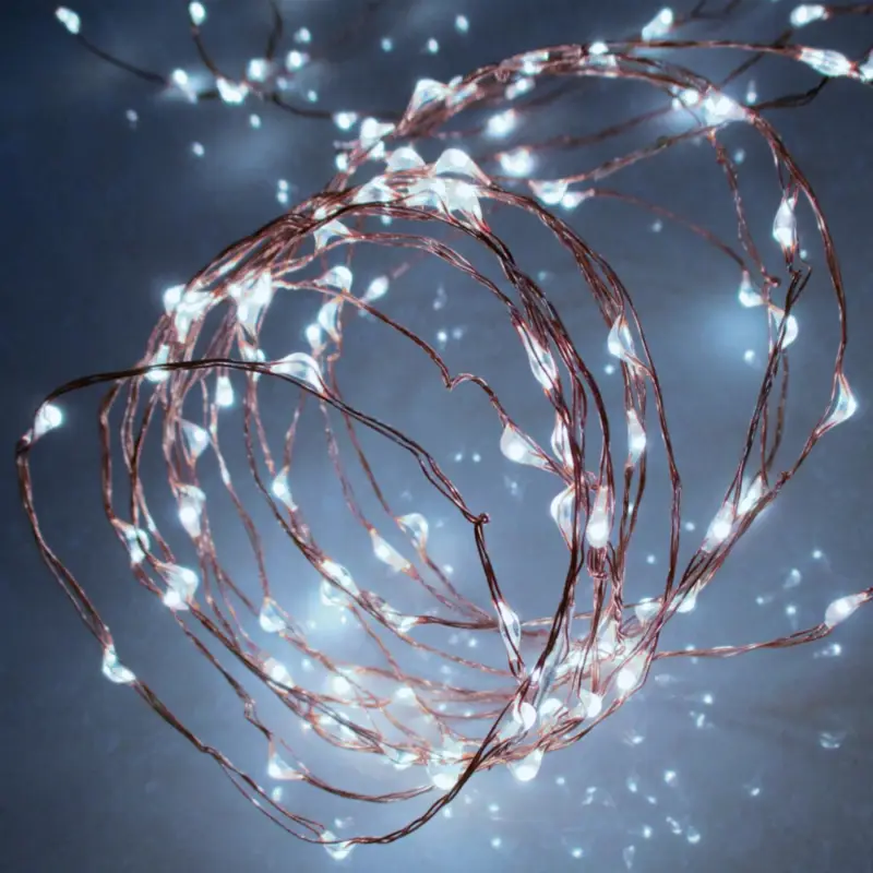 Kihagyhatatlan ajánlat Home ML 80/WH micro LED-es fényfüzér, 7,9 m / 80 db hidegfehér micro LED, állófényű, vékony vezeték, hálózati adapter, kül- és beltéri kivitel, ML_80_WH