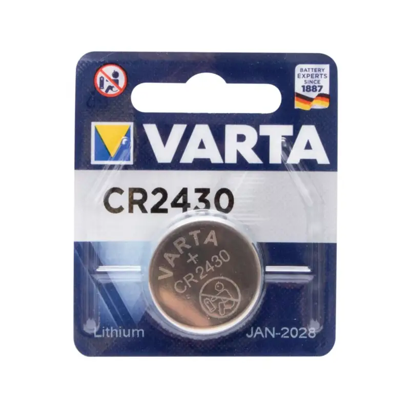 Biztonságos vásárlás VARTA CR2430 gombelem, lítium, CR2430, 3V, 1 db/csomag, VARTA_CR2430