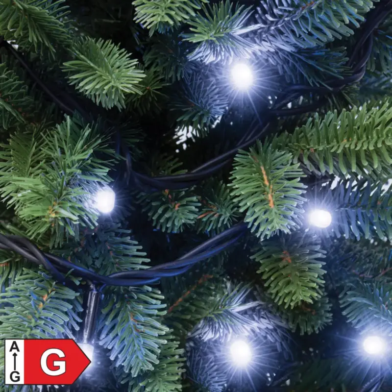 Azonnal elérhető Home KSI 100/WH LED-es fényfüzér, 10 m / 100 db hidegfehér LED, állófényű, fekete vezeték, kül- és beltéri kivitel, KSI_100_WH
