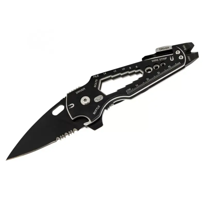 True Utility Smartknife+, TU6869, 15 in 1, mágneses bitfej tartó, kábelcsupaszoló, homokfúvott rozsdamentes acél, 5,5 cm penge, TU6869 Rendeld meg most