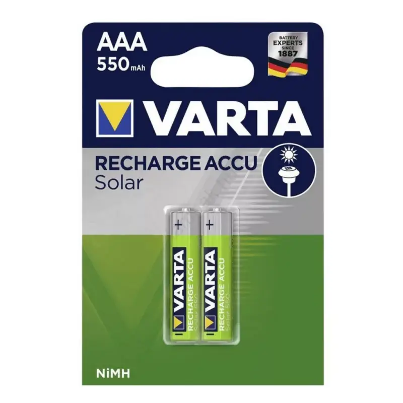 Biztonságos fizetés VARTA 56733 akkumulátor AAA, NiMH akkumulátor, mini ceruza, 550 mAh kapacitás, 2 db/csomag, 56733