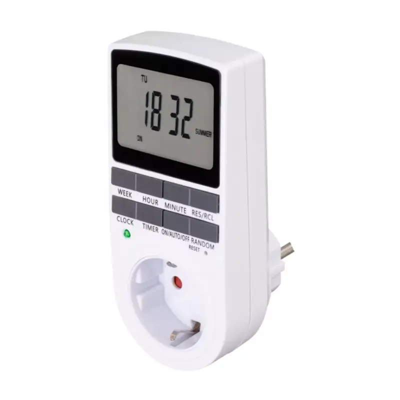 Home TD 011 digitális beltéri időzítő óra, napi 10 program, 15 féle napkombinációban, heti ismétlés, beépített memóriavédelem, 250 V, 3680 W Biztonságos vásárlás